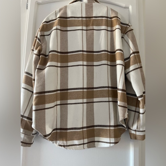 Love Tree Checkered Utility Jacket - Brown and Cream - Picture 4 of 4